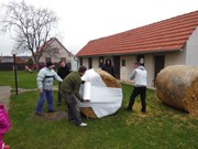 Stavíme sněhuláka s partnery,  rodiči a dětmi